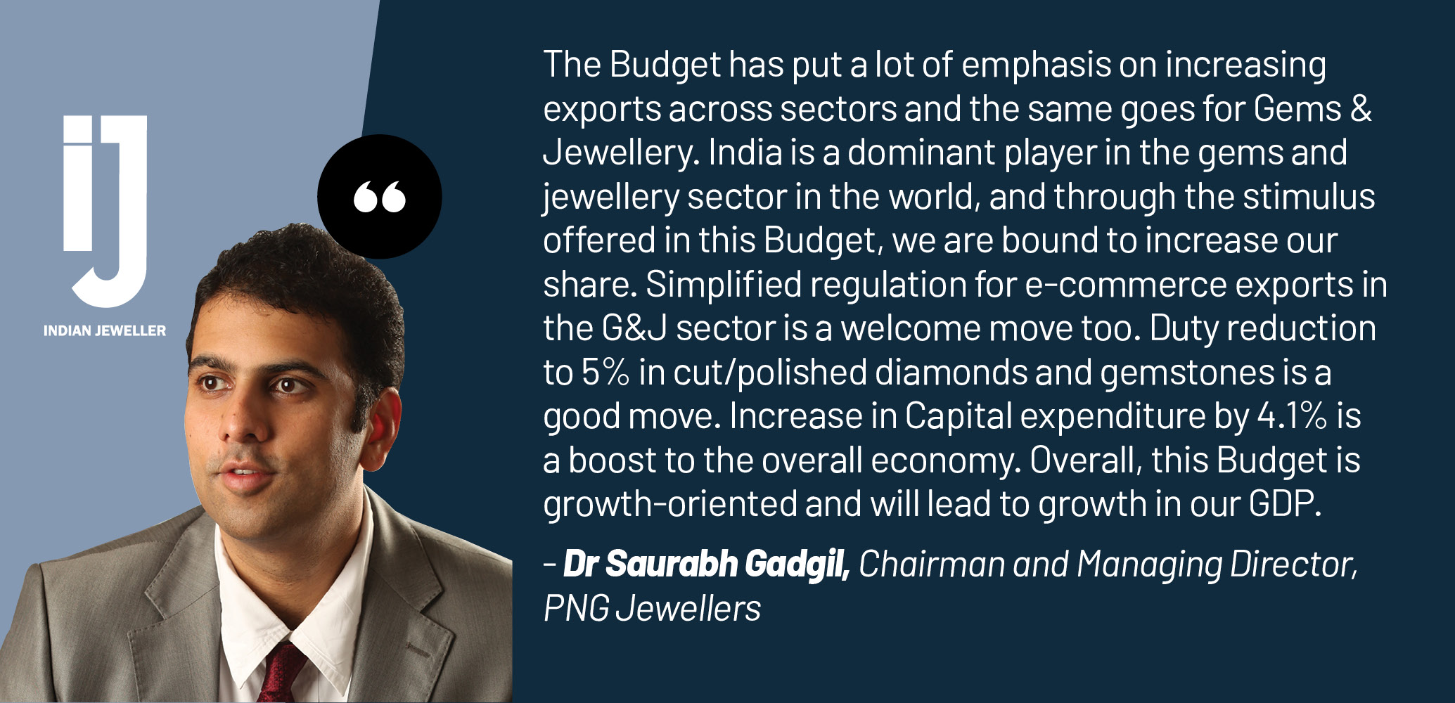 Dr Saurabh Gadgil, Chairman and Managing Director, PNG Jewellers