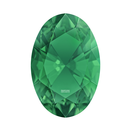 Swarovski Ceramic Oval Color Brilliance Emerald Green