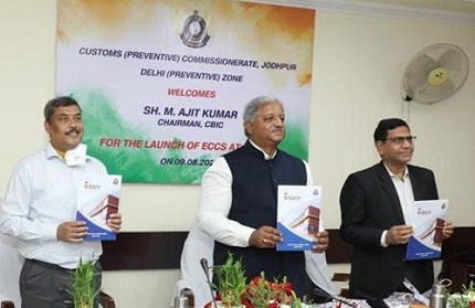 M. Ajit Kumar (centre), Chairman, CBIC launching the ECCS in Jaipur