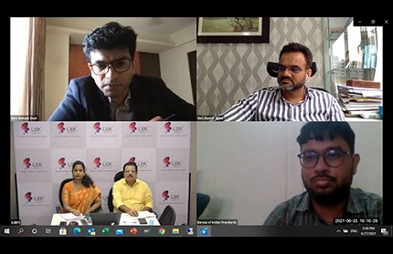 (Clockwise from top right) Manish Jivani, BIS Bhopal official, Councilâ€™s MSME team members, and Nishant Shah