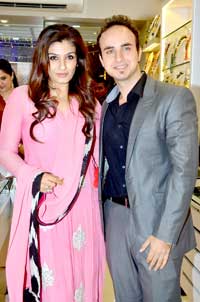 Bollywood actress Ravina Tandon with Varun Raheja, Director, Minerali