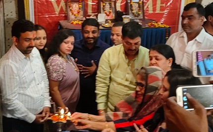 L-R Mr Priyank Rungta, Mr Saumitra Saraf,  Mr Piyush Rungta & Mr Akhliesh Mishra while inaugurating Azamgarh Exhibition