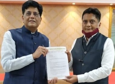 Nitin Khandelwal with Piyush Goyal